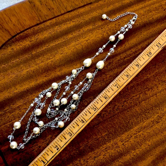 Premier Design bridal collection crystal and pearl multistrand necklace - Picture 14 of 16